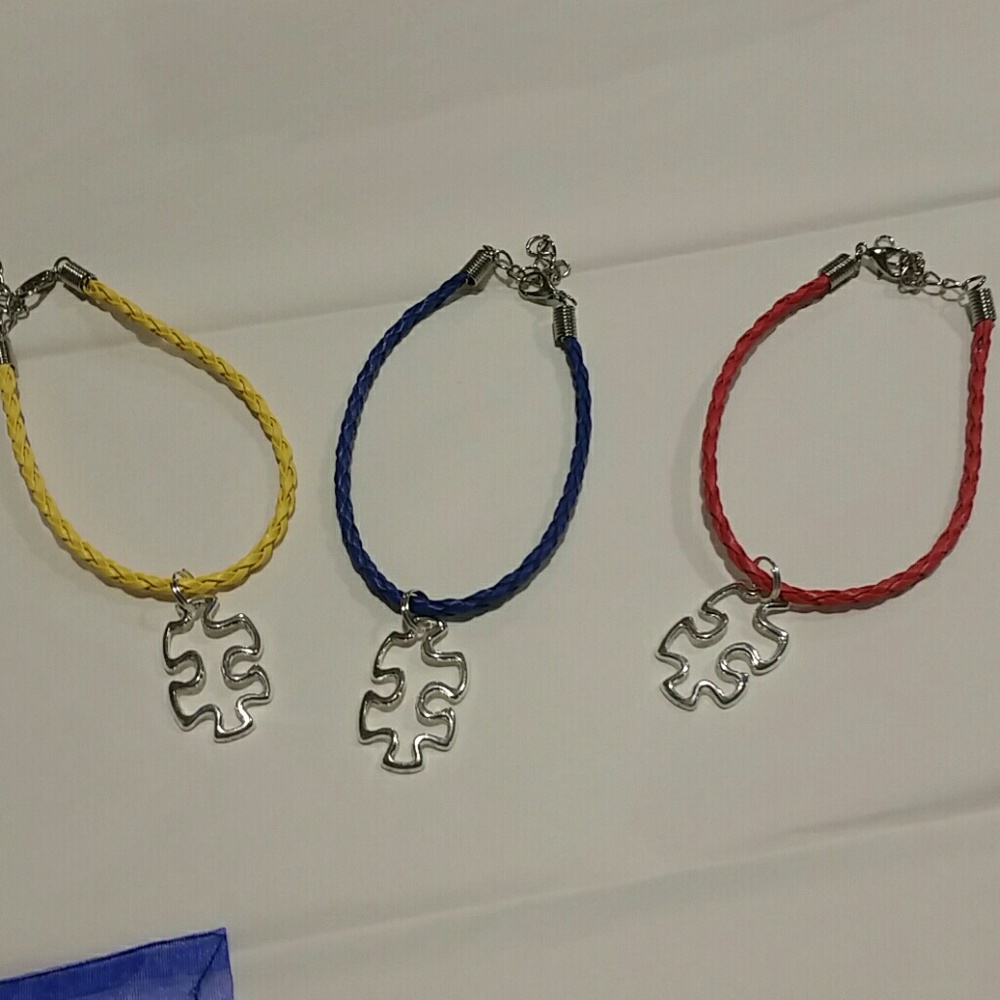 3pcs set autism puzzle charms Stocking gifts w bag - Picture 4 of 6